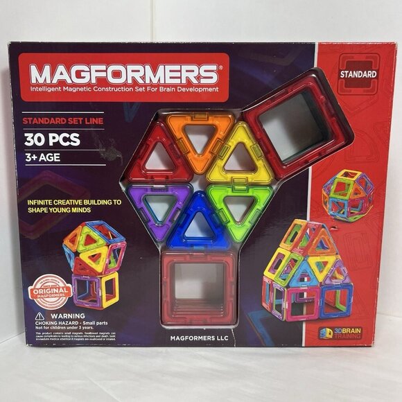 MAGFORMERS 63076 Plastic 30-Piece Magnetic Building Blocks Set - Picture 1 of 2